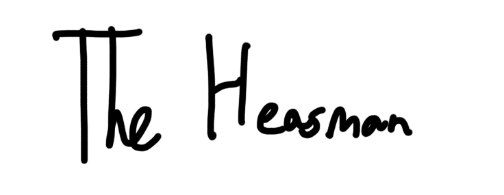 The Heasman handwritten as the logo